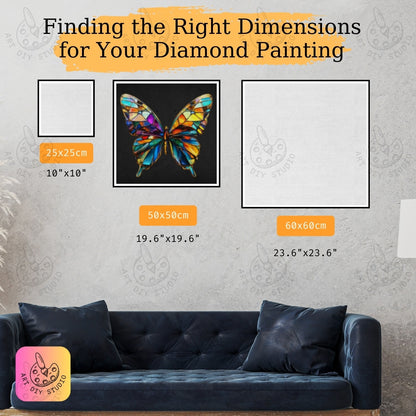 Artdiystudio Luminous Wings Of Wonder Diy Diamond Painting Kit A Vibrant Masterpiece Product Image 2