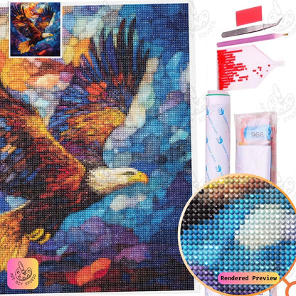 Artdiystudio Majestic Mosaic Eagle Diy Diamond Painting Kit A Vivid Celebration Of Art And Freedom 2