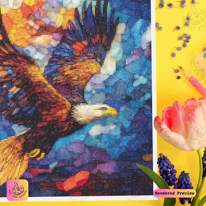 Artdiystudio Majestic Mosaic Eagle Diy Diamond Painting Kit A Vivid Celebration Of Art And Freedom 4