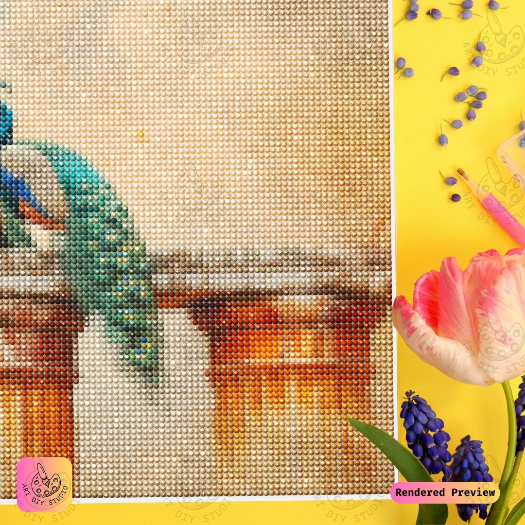 Artdiystudio Majestic Peacock Pair Diy Diamond Painting Kit A Regal Masterpiece Of Timeless Elegance 4