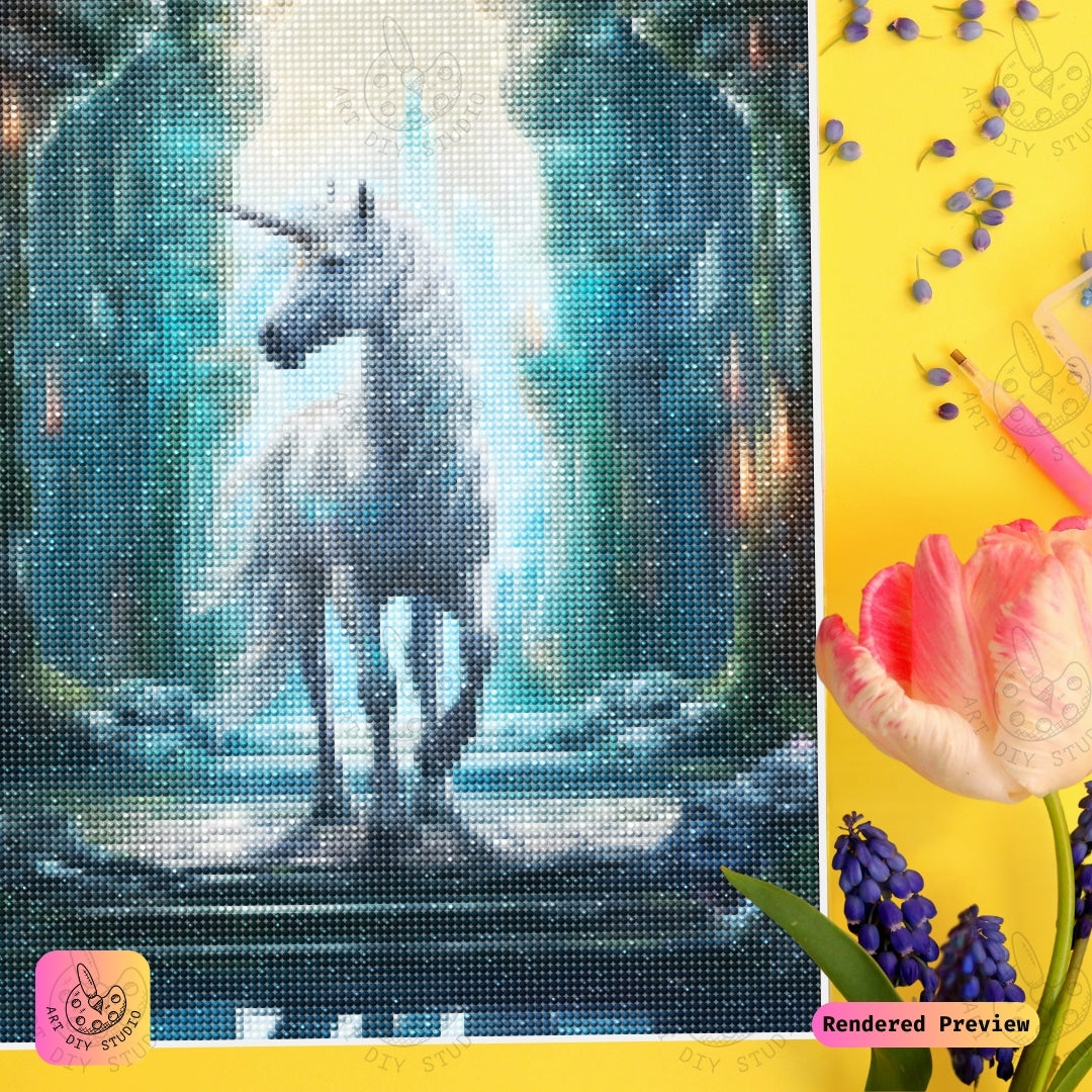 Artdiystudio Majestic Unicorn Gateway Diy Diamond Painting Kit A Portal To Mythical Wonder 3