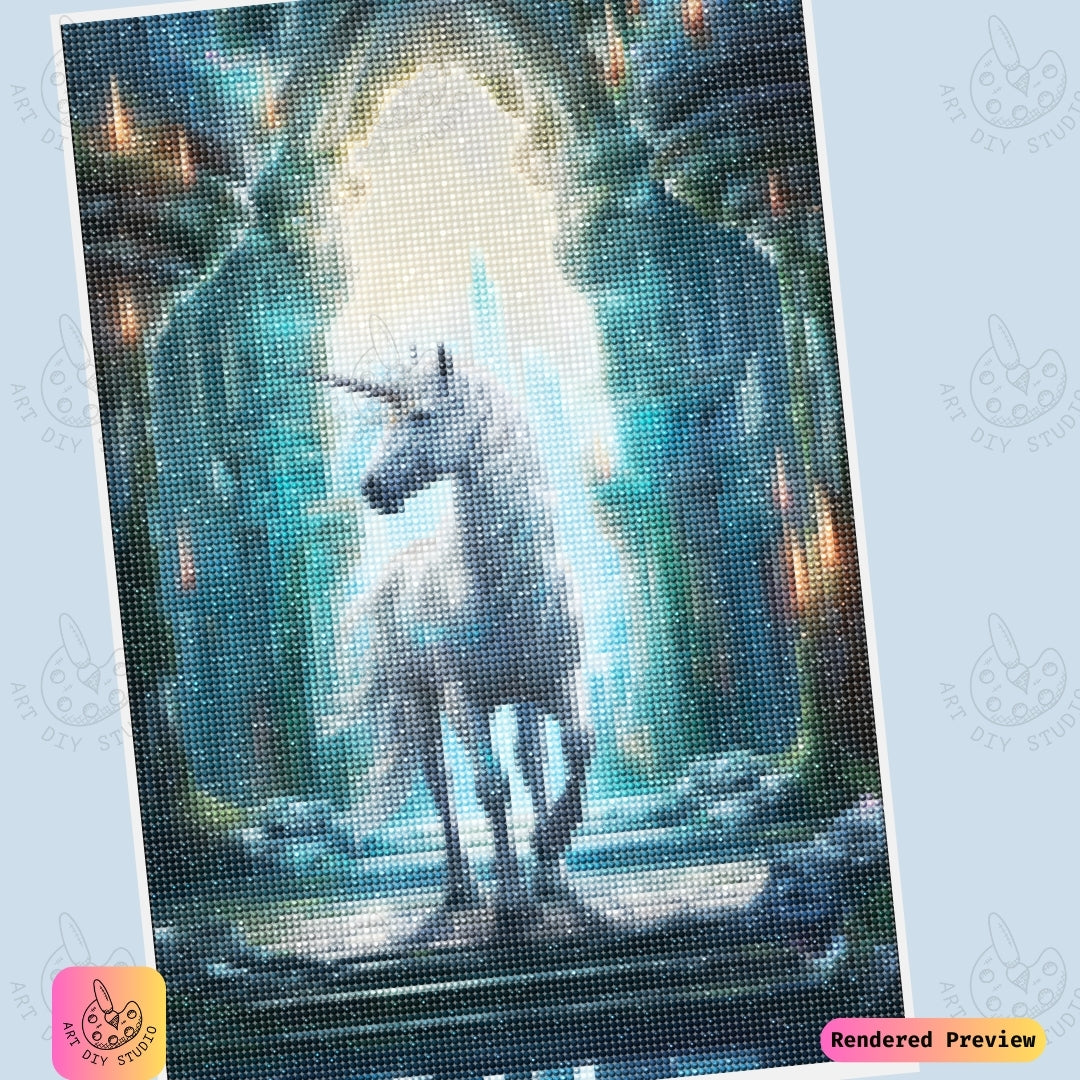 Artdiystudio Majestic Unicorn Gateway Diy Diamond Painting Kit A Portal To Mythical Wonder 6
