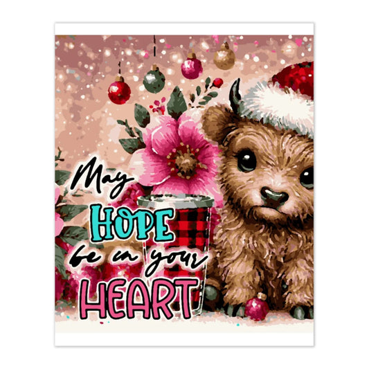 Artdiystudio May Hope Be In Your Heart Paint By Numbers Kit A Festive Craft For The Holidays