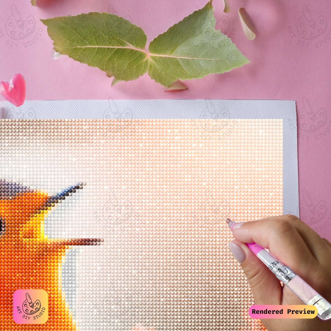 Artdiystudio Melodic Robin Song Diy Diamond Painting Kit A Harmonious Tune In Color 3