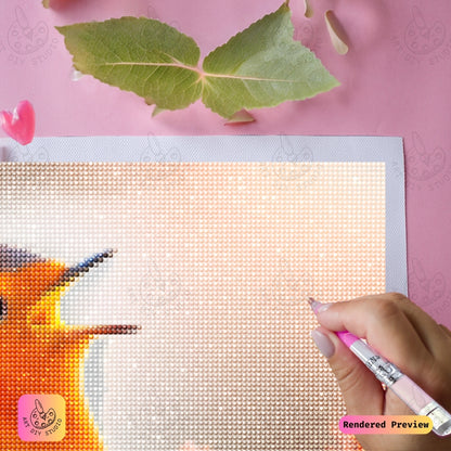 Artdiystudio Melodic Robin Song Diy Diamond Painting Kit A Harmonious Tune In Color 3
