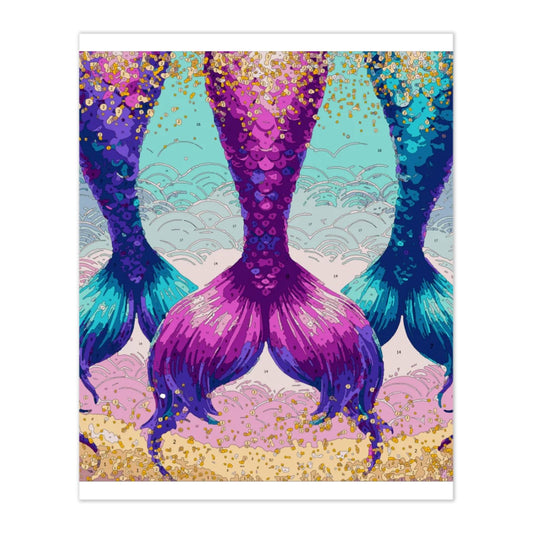Artdiystudio Mermaid Tails Paint By Numbers Kit A Whimsical Underwater Adventure 3