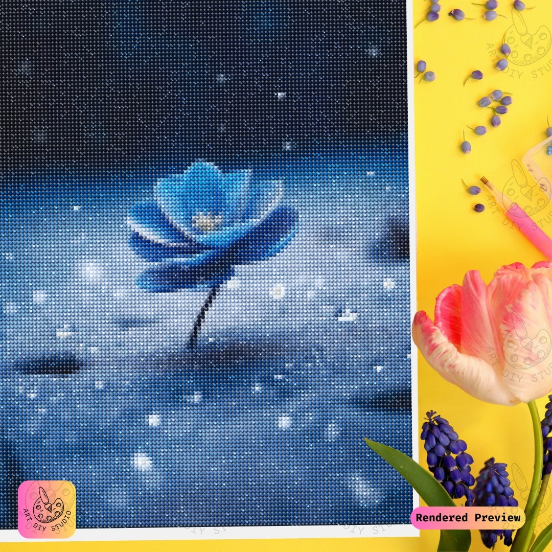 Artdiystudio Midnight Bloom Elegance Diy Diamond Painting Kit A Mystical Floral Wonder 3