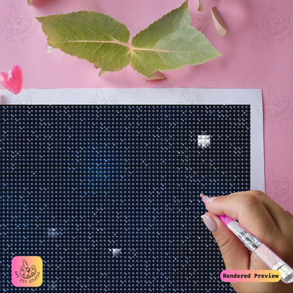 Artdiystudio Midnight Bloom Elegance Diy Diamond Painting Kit A Mystical Floral Wonder 4