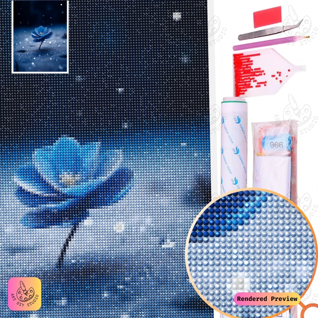 Artdiystudio Midnight Bloom Elegance Diy Diamond Painting Kit A Mystical Floral Wonder 5