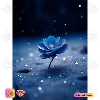 Artdiystudio Midnight Bloom Elegance Diy Diamond Painting Kit A Mystical Floral Wonder