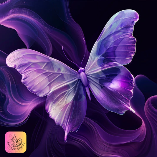 Artdiystudio Midnight Flutter Butterfly Diy Diamond Painting Kit Graceful Beauty In Motion Product Image 8