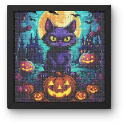 Artdiystudio Midnight Mischief Cat Diy Diamond Painting Kit Craft Your Bewitching Scene 3