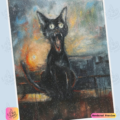Artdiystudio Midnight Roar Diy Diamond Painting Kit A Bold Cat In The Night 6