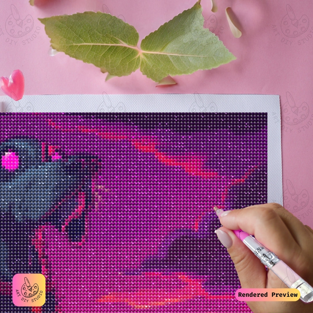 Artdiystudio Midnight Watchdog Diy Diamond Painting Kit A Fierce Bold Craft 3