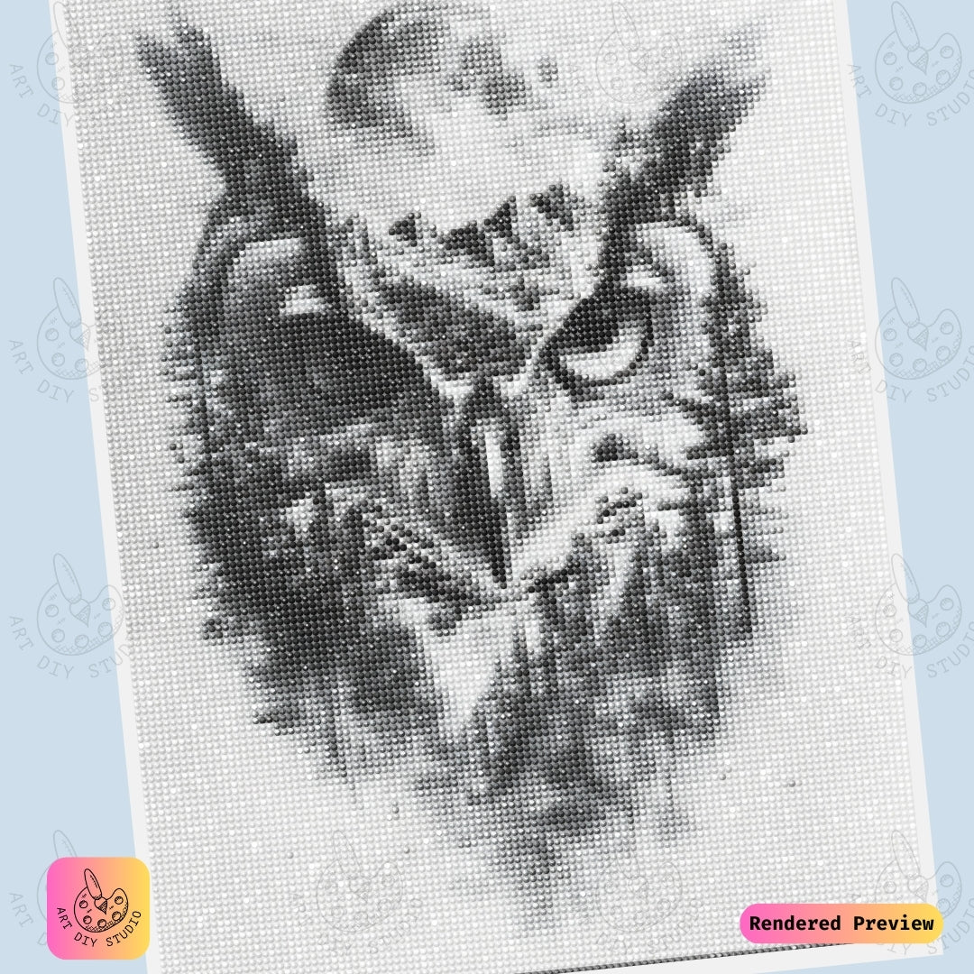 Artdiystudio Monochrome Owl Majesty Diy Diamond Painting Kit A Bold Nature Statement 6