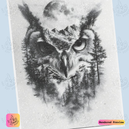 Artdiystudio Monochrome Owl Majesty Diy Diamond Painting Kit A Bold Nature Statement 6