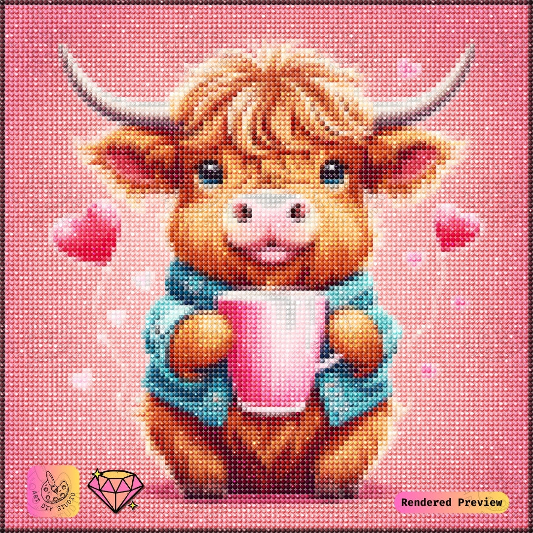 Artdiystudio Moo With Love Diy Diamond Painting Kit A Sweet Expression Of Affection 2
