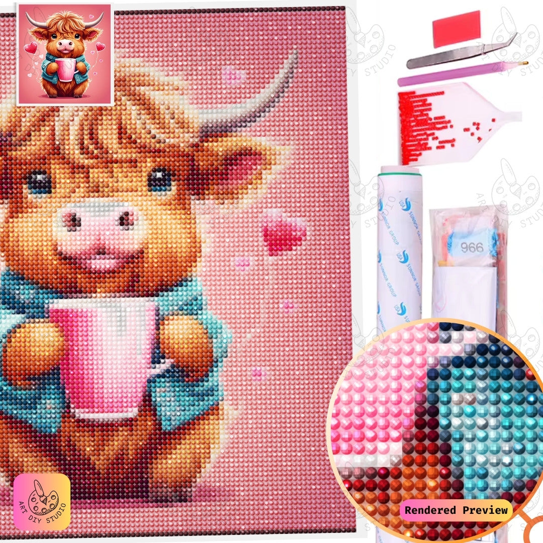 Artdiystudio Moo With Love Diy Diamond Painting Kit A Sweet Expression Of Affection 5
