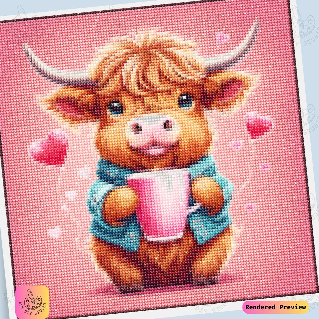 Artdiystudio Moo With Love Diy Diamond Painting Kit A Sweet Expression Of Affection 6