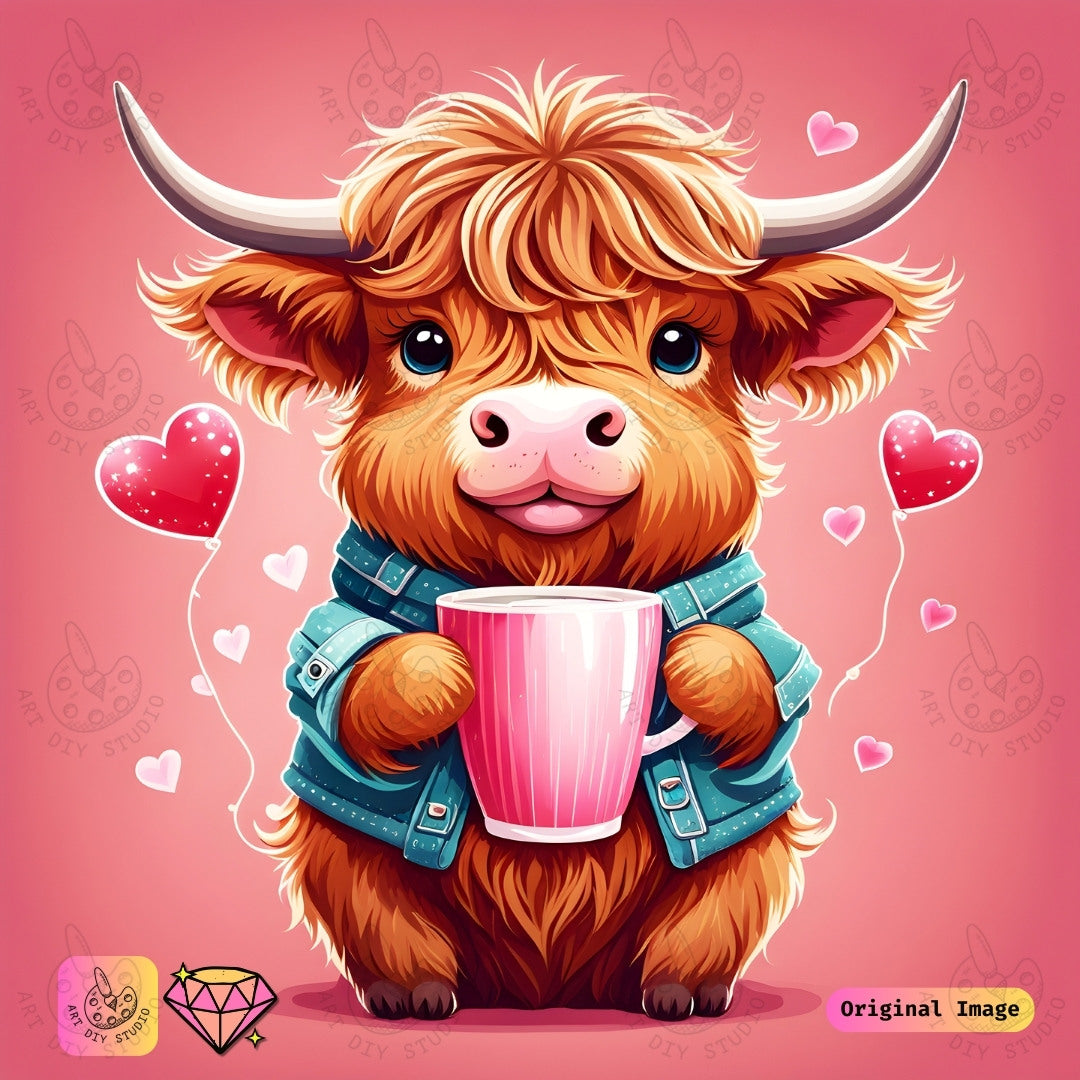 Artdiystudio Moo With Love Diy Diamond Painting Kit A Sweet Expression Of Affection