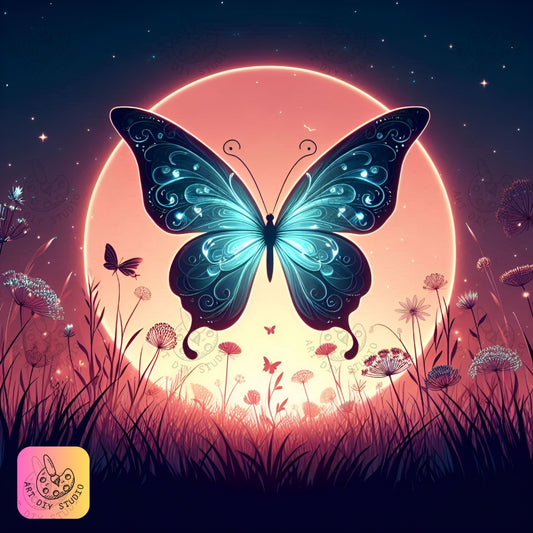 Artdiystudio Moonlit Butterfly Dream Diy Diamond Painting Kit Create A Celestial Masterpiece Product Image 8