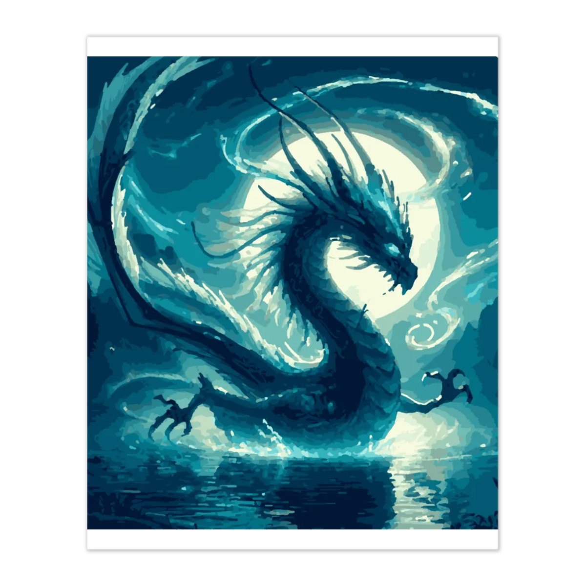 Artdiystudio Moonlit Dragon Paint By Numbers Kit A Mystical Fantasy Masterpiece 4