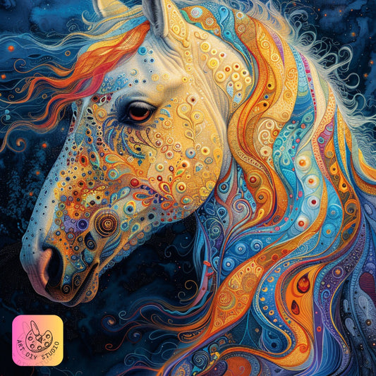 Artdiystudio Moonlit Kaleidoscope Stallion Diy Diamond Painting Kit Unleash Your Imagination 8