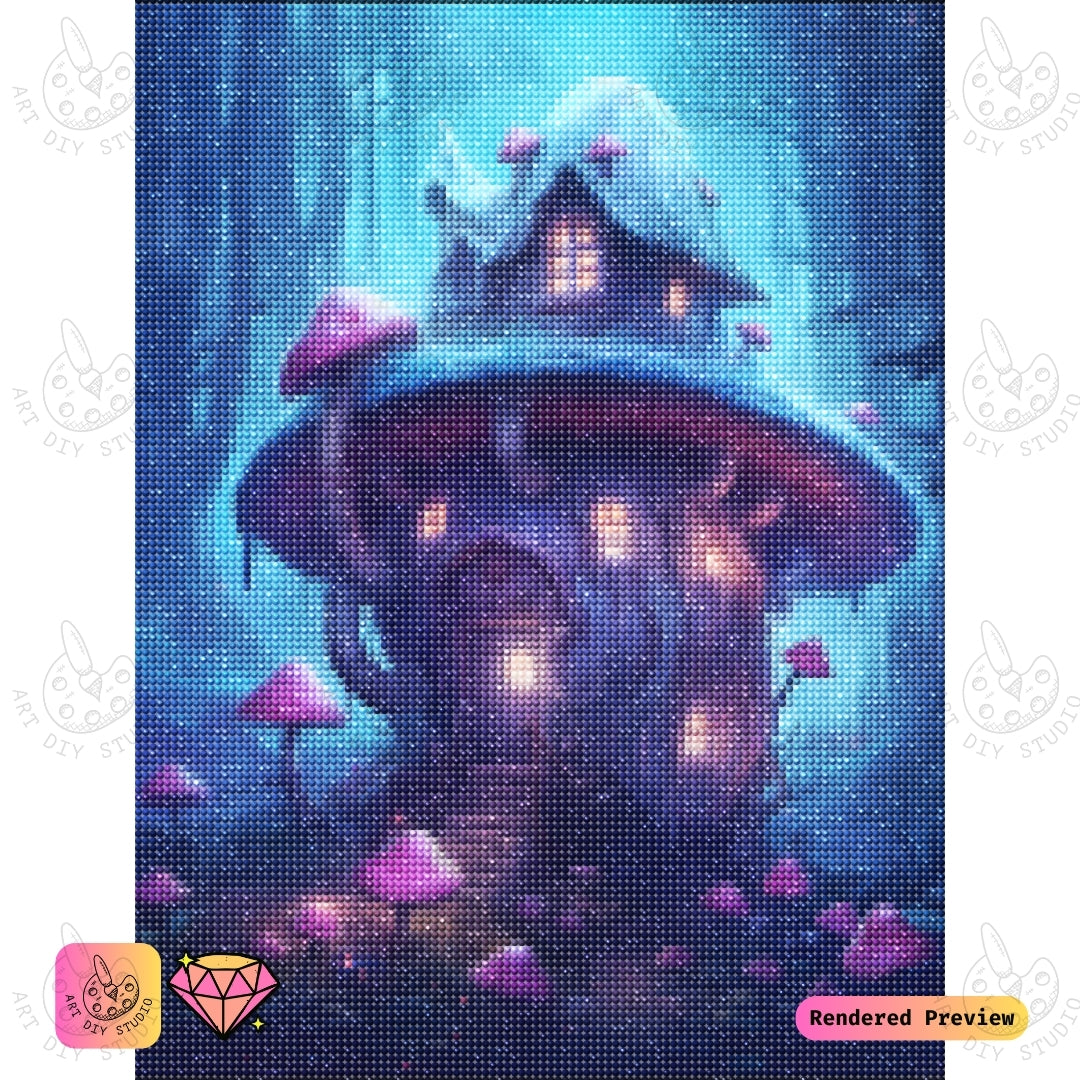 Artdiystudio Moonlit Mushroom Haven Diy Diamond Painting Kit A Tranquil Escape Into Magic 2
