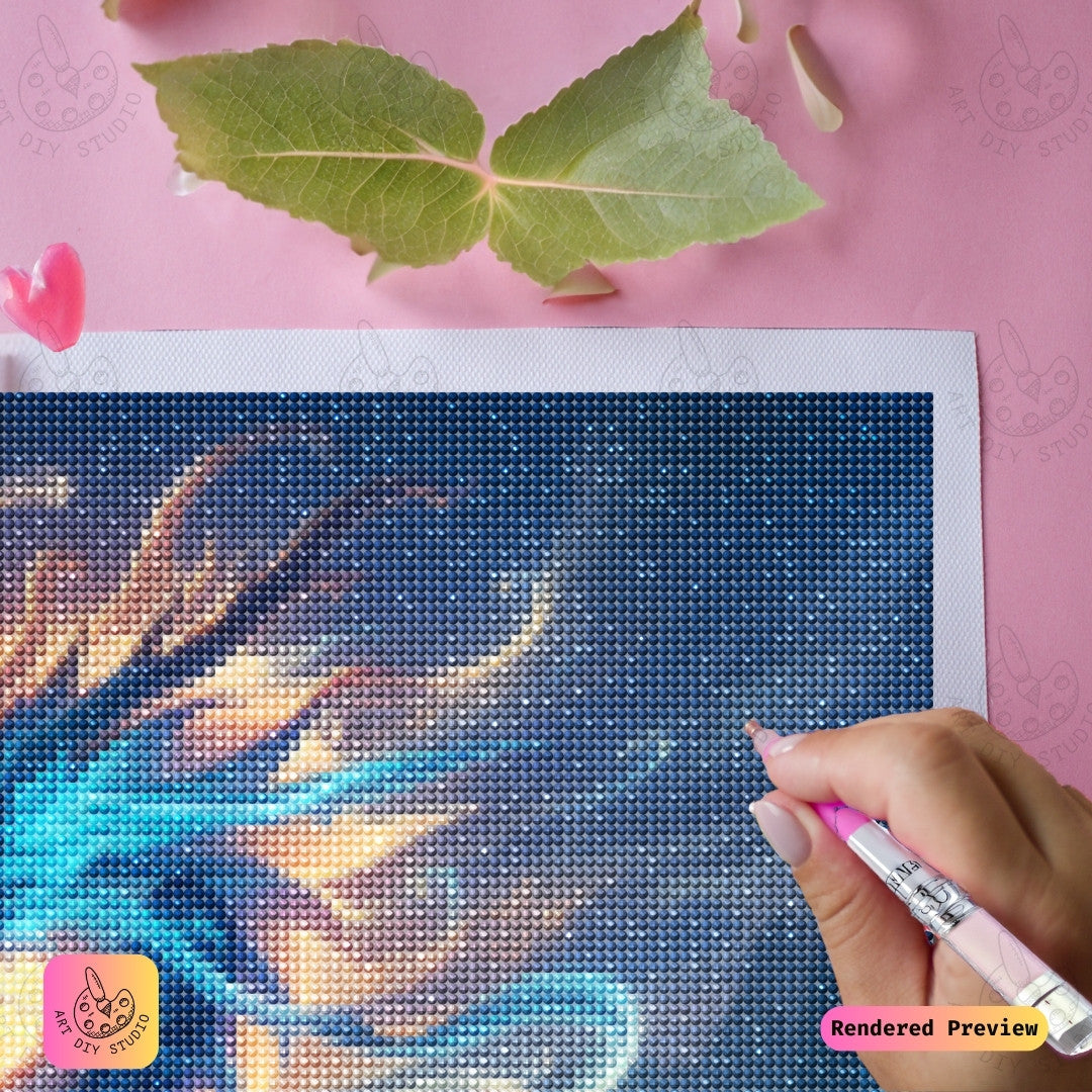 Artdiystudio Moonlit Water Dragon Diy Diamond Painting Kit A Mystical Masterpiece Of Serenity 4