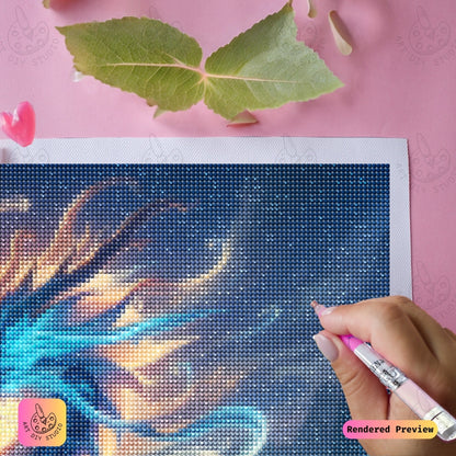 Artdiystudio Moonlit Water Dragon Diy Diamond Painting Kit A Mystical Masterpiece Of Serenity 4