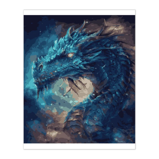 Artdiystudio Mystic Blue Dragon Paint By Numbers Kit A Fierce Fantasy Creation 3
