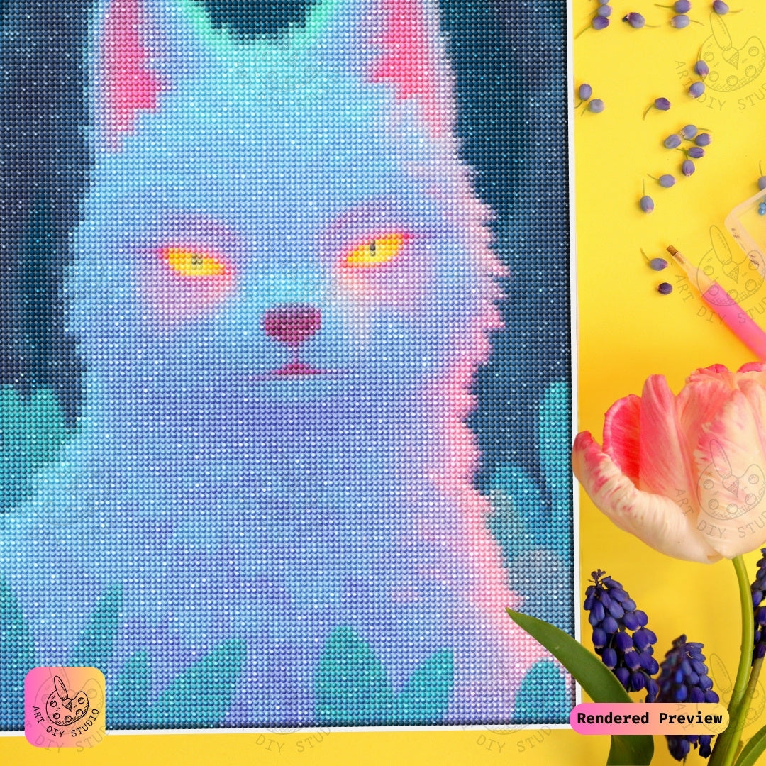 Artdiystudio Mystic Fox Glow Diy Diamond Painting Kit A Magical Nocturnal Vision 3