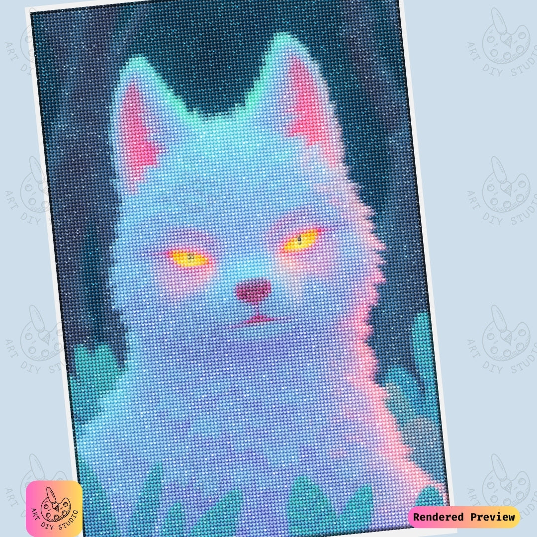 Artdiystudio Mystic Fox Glow Diy Diamond Painting Kit A Magical Nocturnal Vision 6