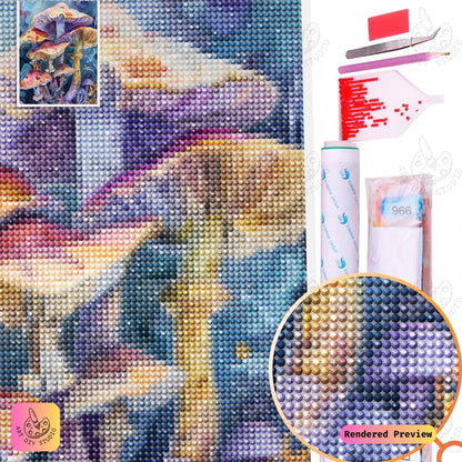 Artdiystudio Mystic Mushroom Garden Diy Diamond Painting Kit A Whimsical Journey In Art 4