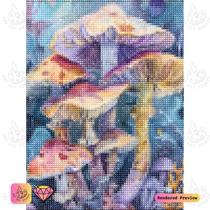 Artdiystudio Mystic Mushroom Garden Diy Diamond Painting Kit A Whimsical Journey In Art