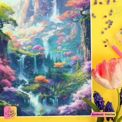 Artdiystudio Mystical Falls Wonderland Diy Diamond Painting Kit A Dreamy Escape Into Fantasy 3