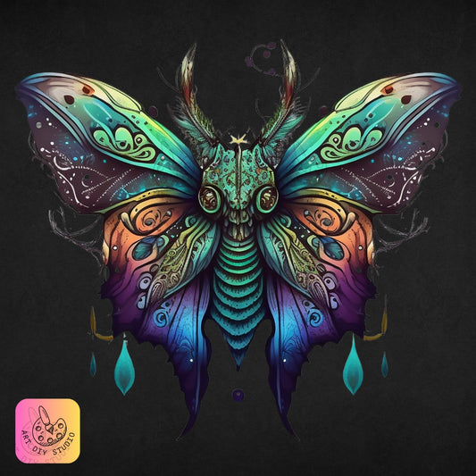 Artdiystudio Mystical Moth Of The Enchanted Forest Diy Diamond Painting Kit Unleash The Magic Product Image 8