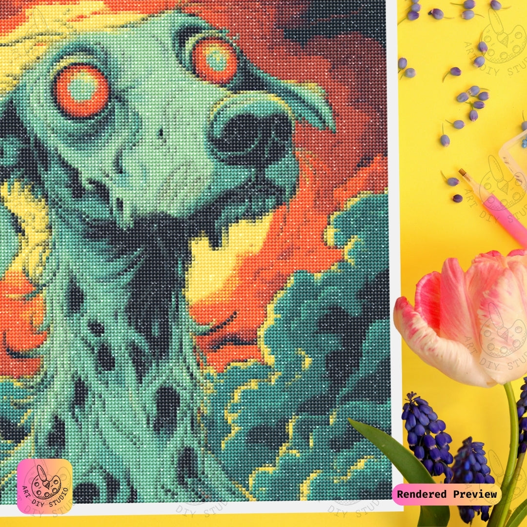 Artdiystudio Nightmare Pooch Diy Diamond Painting Kit A Spooky Bold Craft 4