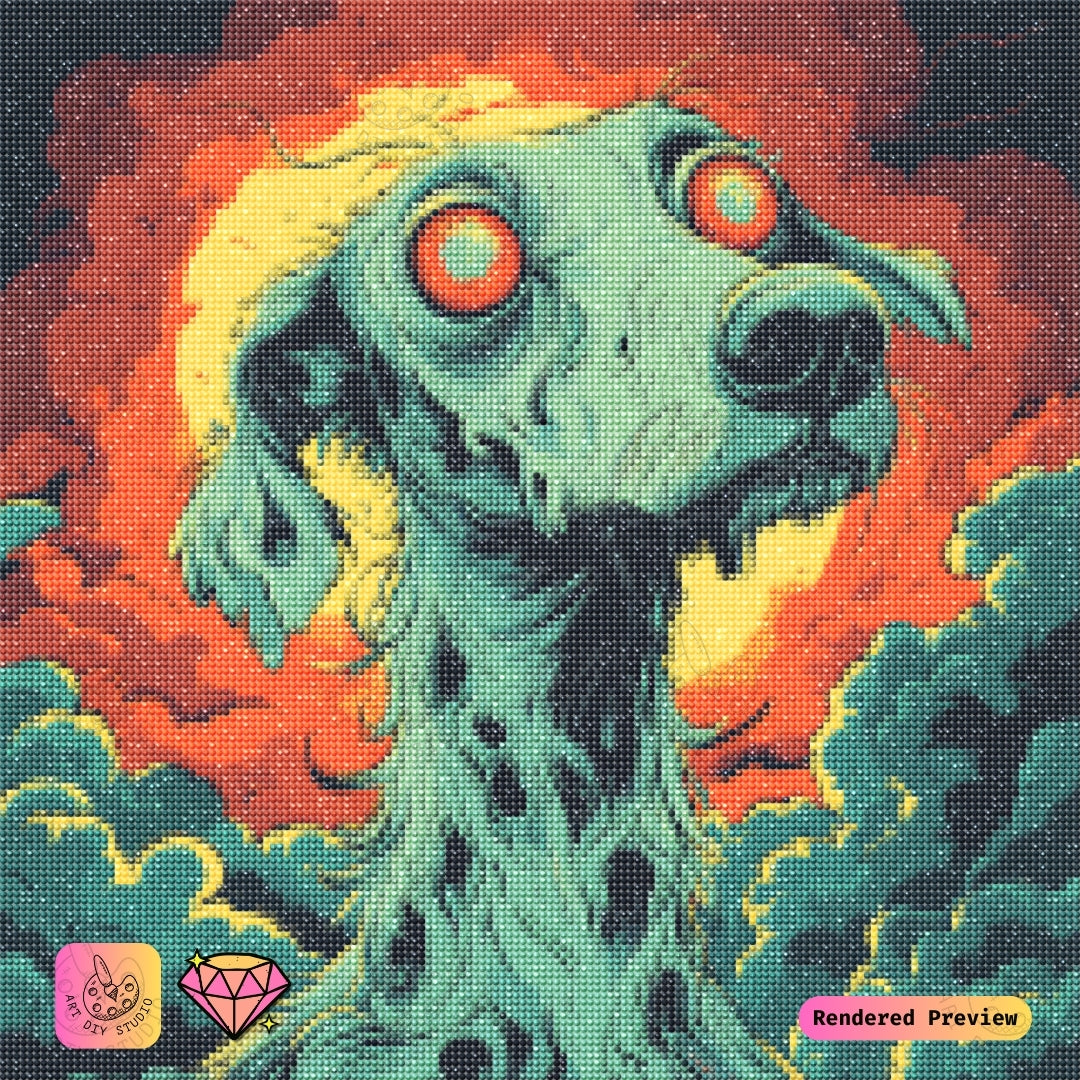 Artdiystudio Nightmare Pooch Diy Diamond Painting Kit A Spooky Bold Craft 5