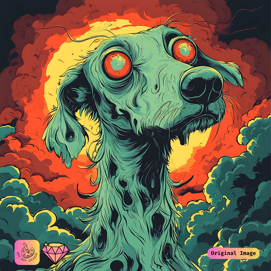 Artdiystudio Nightmare Pooch Diy Diamond Painting Kit A Spooky Bold Craft 6