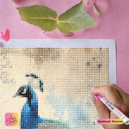 Artdiystudio Noble Peacock Perch Diy Diamond Painting Kit Create Your Timeless Art Of Elegance 3