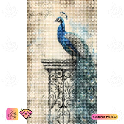 Artdiystudio Noble Peacock Perch Diy Diamond Painting Kit Create Your Timeless Art Of Elegance 5