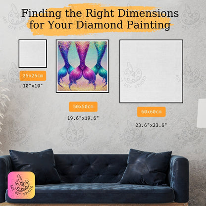 Artdiystudio Oceanic Mermaid Trio Diy Diamond Painting Kit Create Underwater Magic 2