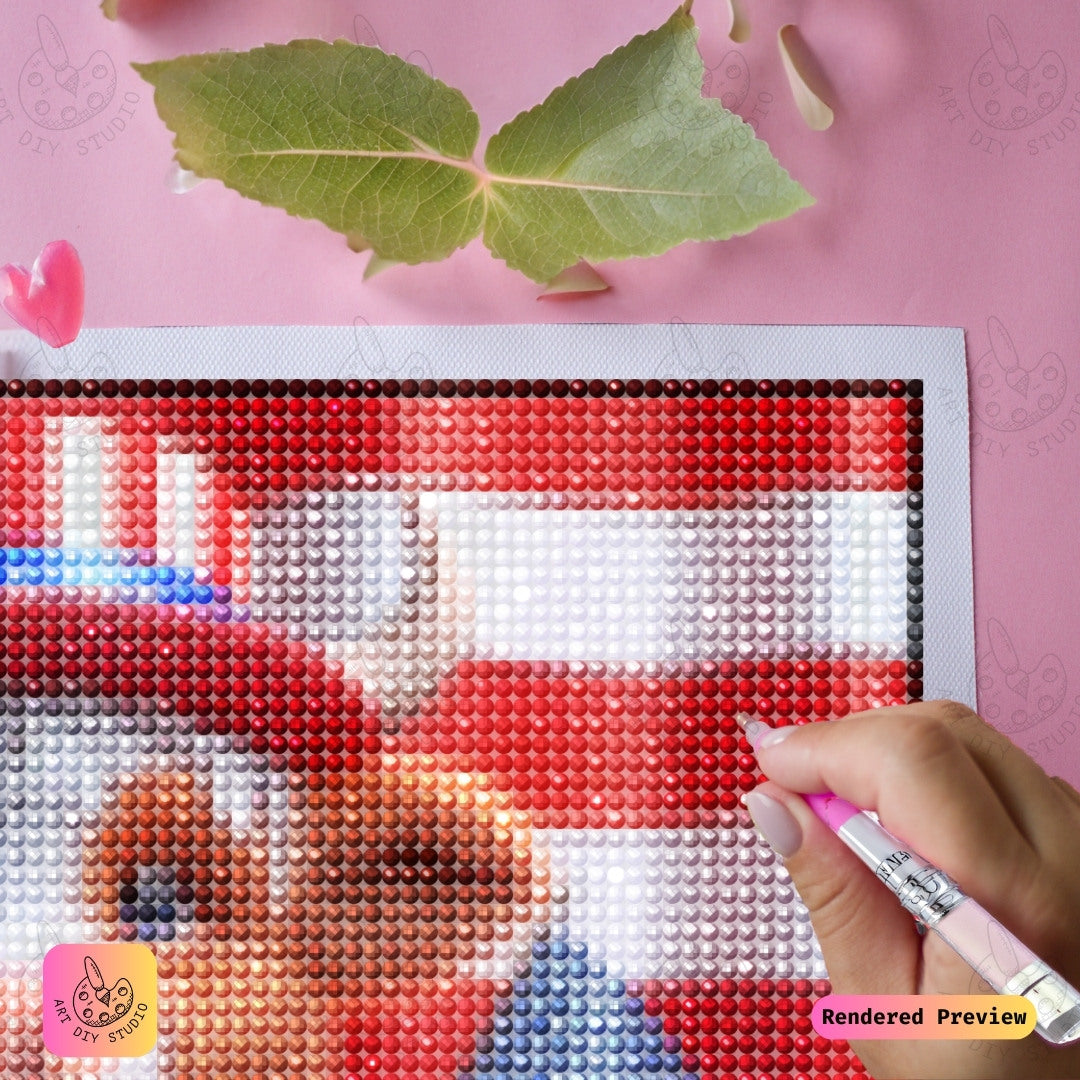 Artdiystudio Patriot Moo Parade Diy Diamond Painting Kit Celebrate In Adorable Style 4