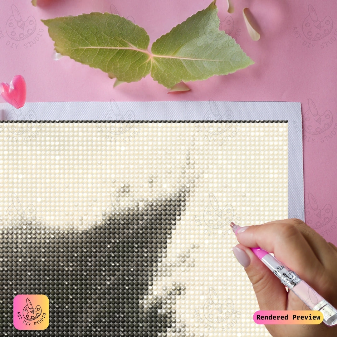 Artdiystudio Phantom Paws Diy Diamond Painting Kit A Ghostly Cat In The Mist 4