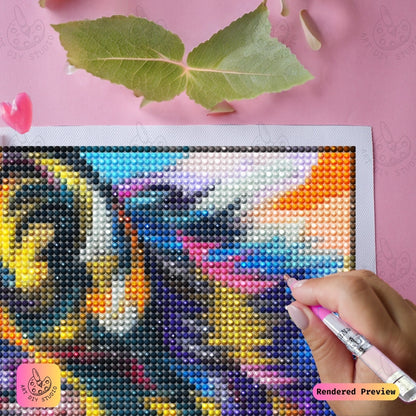 Artdiystudio Prismatic Wolf Blaze Diy Diamond Painting Kit A Spectrum Of Artistic Energy 4
