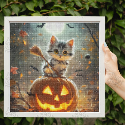 Artdiystudio Pumpkin Patch Purr Diy Diamond Painting Kit Create Your Halloween Cat Scene 2