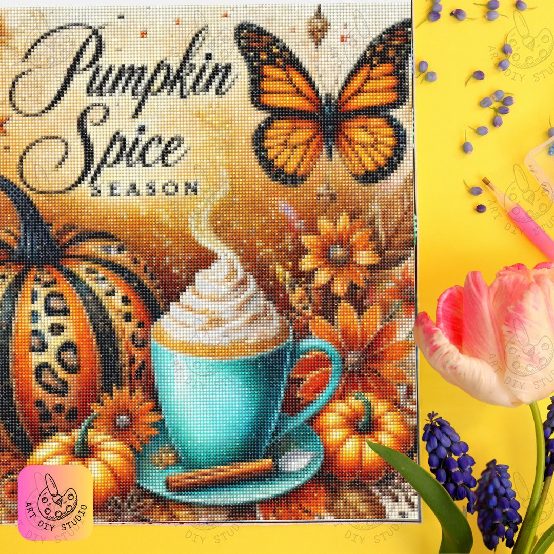 Artdiystudio Pumpkin Spice Whimsy Diy Diamond Painting Kit Embrace The Fall Vibes 6