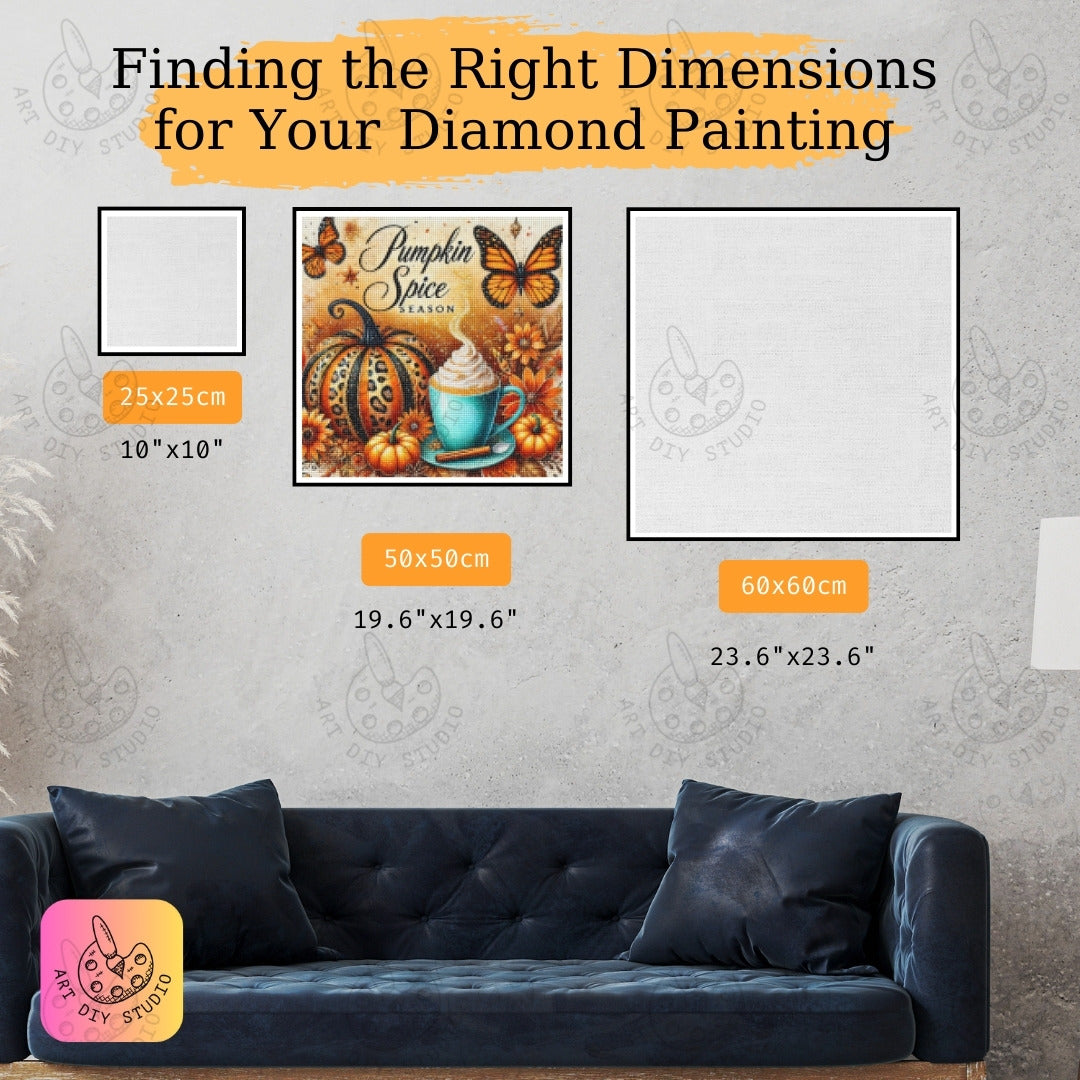 Artdiystudio Pumpkin Spice Whimsy Diy Diamond Painting Kit Embrace The Fall Vibes