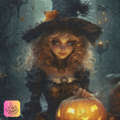 Artdiystudio Pumpkin Witch Enchantment Diy Diamond Painting Kit Add Some Halloween Magic 7